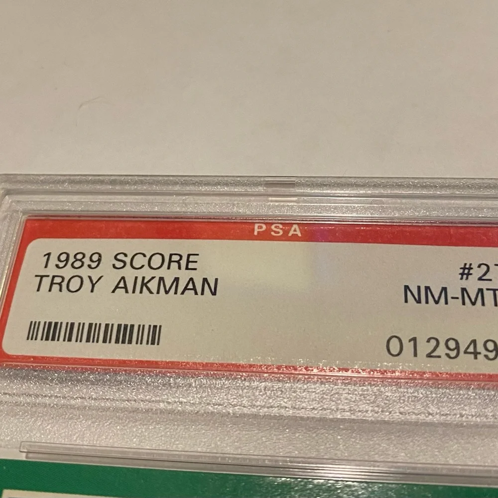 Troy Aikman Rookie Graded 1989 Score Football Card